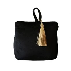 Le Forge Velvet Tassel Door Stop - Black Restocked