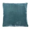 Le Forge Cushions Crushed Velvet Cushion - Aqua (50cm)