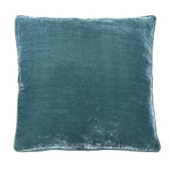 Le Forge Cushions Crushed Velvet Cushion - Aqua (50cm)