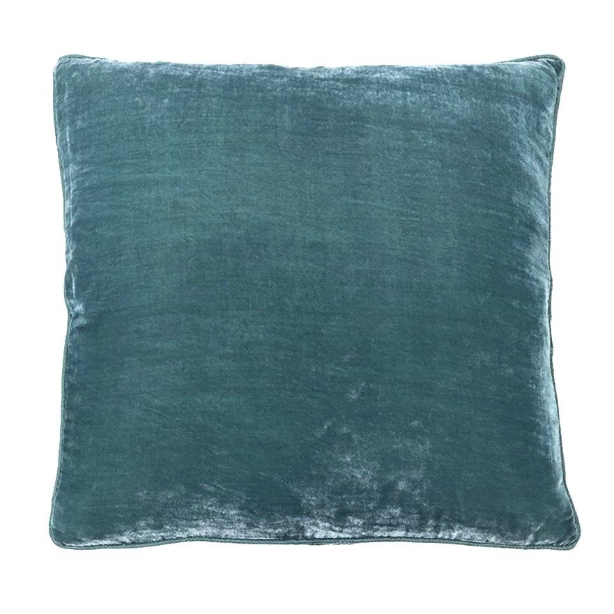 Le Forge Cushions Crushed Velvet Cushion - Aqua (50cm)