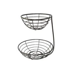 L.T. Williams Black Onyx 2-Tier Fruit Bowl