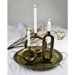Roam & Loom NEW ARRIVALS Iron Candle Holder Set/3