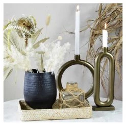 Roam & Loom NEW ARRIVALS Iron Candle Holder Set/3
