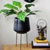 Roam & Loom Large Black Iron Planter Pot & Stand (60cm) NEW ARRIVALS