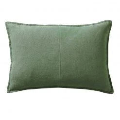 Weave Linen Lumbar Como Cushion - Juniper