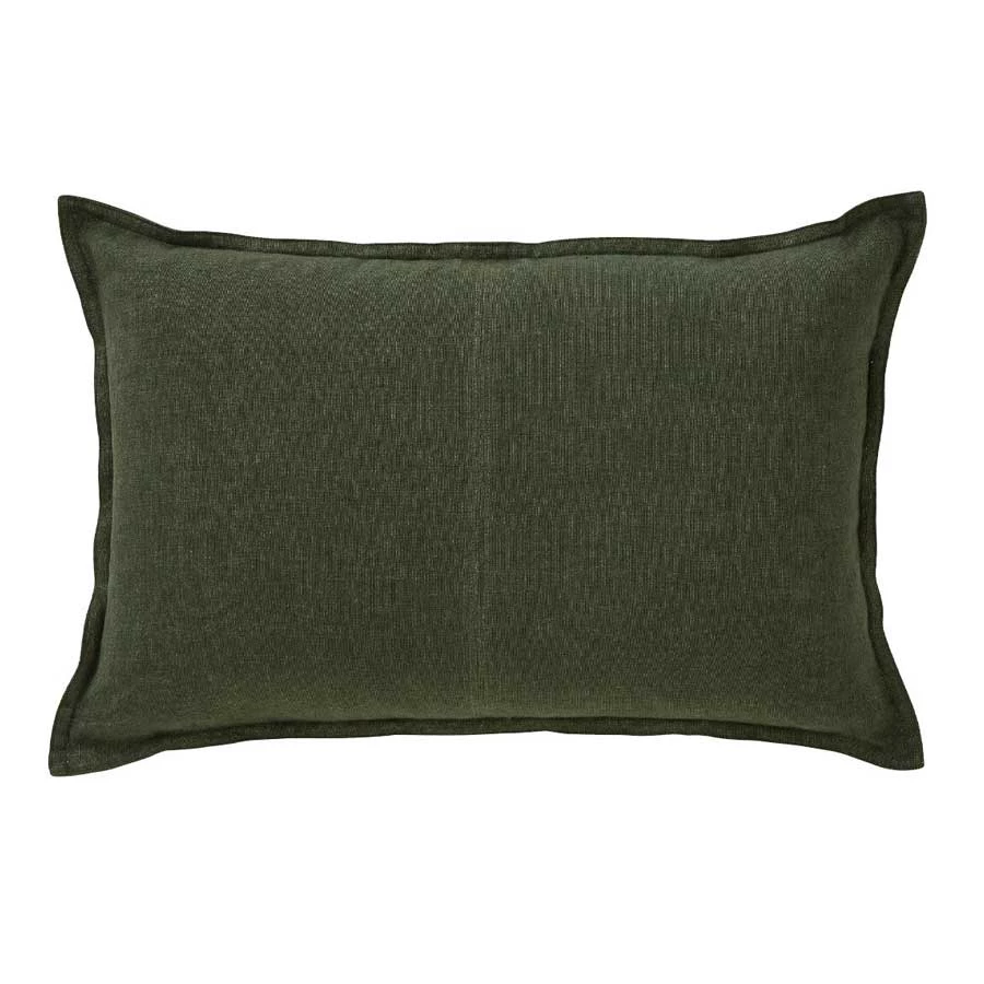 Weave Coastal Linen Lumbar Como Cushion - Khaki
