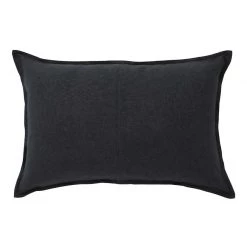 Weave Linen Lumbar Como Cushion - Shadow Coastal