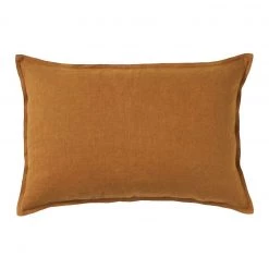 Weave Linen Lumbar Como Cushion - Spice Coastal