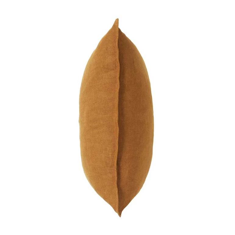 Weave Linen Lumbar Como Cushion - Spice Coastal