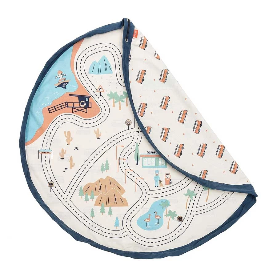 Play & Go BOYS GIFTS L.A Roadmap Storage Bag & Play Mat - Large
