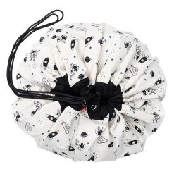 Play & Go Monochrome Glow In The Dark Space Storage Bag & Play Mat - Large