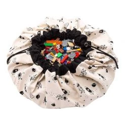 Play & Go Monochrome Glow In The Dark Space Storage Bag & Play Mat - Large
