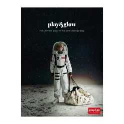 Play & Go Monochrome Glow In The Dark Space Storage Bag & Play Mat - Large