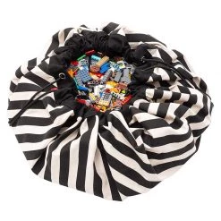 Play & Go Black Stripe Storage Bag & Play Mat - Large