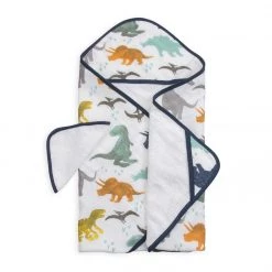 Little Unicorn BABY & TODDLER GIFTS Hooded Towel & Wash Cloth Set β Dino Friends