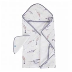 Little Unicorn Hooded Towel & Wash Cloth Set – Narwhal BABY & TODDLER GIFTS