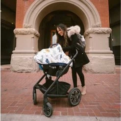 Little Unicorn BABY & TODDLER GIFTS Cotton Muslin Car Seat Canopy - Dino Friends