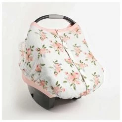 Little Unicorn BABY & TODDLER GIFTS Cotton Muslin Car Seat Canopy - Watercolour Roses