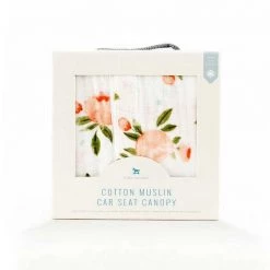 Little Unicorn BABY & TODDLER GIFTS Cotton Muslin Car Seat Canopy - Watercolour Roses