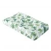 Little Unicorn Cotton Muslin Changing Pad Cover - Tropical Leaf