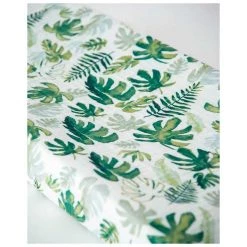 Little Unicorn Cotton Muslin Changing Pad Cover - Tropical Leaf