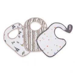 Little Unicorn Cotton Muslin Classic Bib 3pk - Forest Friends Restocked