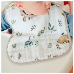 Little Unicorn Cotton Muslin Classic Bib 3pk - Forest Friends Restocked