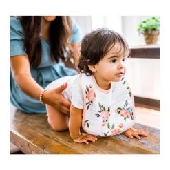 Little Unicorn Restocked Cotton Muslin Classic Bib 3pk - Watercolour Roses