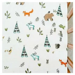 Little Unicorn Blankets & Bedding Cotton Muslin Fitted Cot Sheet – Forest Friends