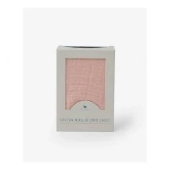 Little Unicorn Cotton Muslin Fitted Cot Sheet – Rose Petal