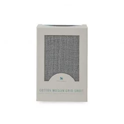 Little Unicorn Blankets & Bedding Cotton Muslin Fitted Cot Sheet – Nickel