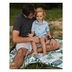 Little Unicorn Coastal Outdoor Blanket – Tropical Leaf (5x5)