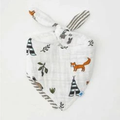 Little Unicorn BABY & TODDLER GIFTS Cotton Muslin Reversible Bandana Bib - Forest Friends