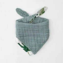 Little Unicorn Cotton Muslin Reversible Bandana Bib - Tropical Leaf Restocked