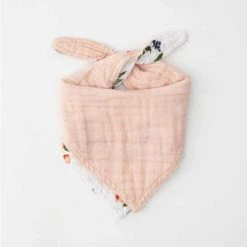 Little Unicorn Cotton Muslin Reversible Bandana Bib - Watercolour Roses
