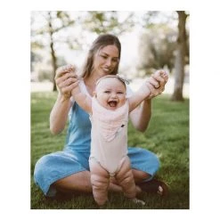 Little Unicorn Cotton Muslin Reversible Bandana Bib - Watercolour Roses
