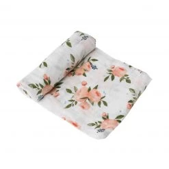 Little Unicorn Country Style Cotton Muslin Swaddle – Watercolour Roses