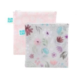 Bumkins Large Snack Bag 2pk - Floral / Lace Reusable & Eco Friendly