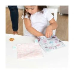 Bumkins Large Snack Bag 2pk - Floral / Lace Reusable & Eco Friendly