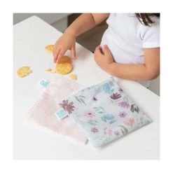 Bumkins Large Snack Bag 2pk - Floral / Lace Reusable & Eco Friendly