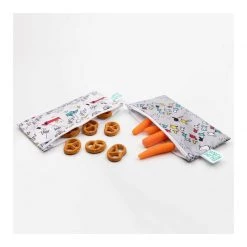 Bumkins Reusable & Eco Friendly Small Snack Bag 2pk - Bird Park / Urban Bird