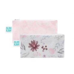 Bumkins Small Snack Bag 2pk - Floral / Lace Reusable & Eco Friendly