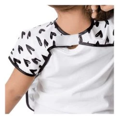 Bumkins Monochrome Waterproof Junior Bib - Hearts