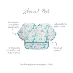 Bumkins Waterproof Sleeved Bib - Urban Bird Bibs & Clothing