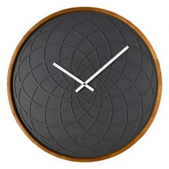 One Six Eight Spiro Charcoal Wall Clock (50cm) CLOCKS