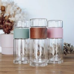 Better Tea Co. NEW ARRIVALS Glass Tea Infuser & Flask - Sage