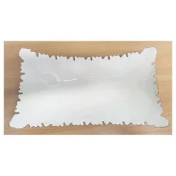 Bovi Home Decorative Metallic Tray - White & Gold