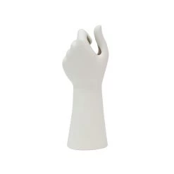 Le Forge Ceramic Hand Vase - White (27.5cm)