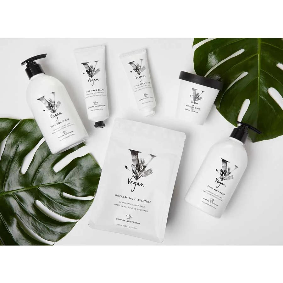 Empire Australia Vegan Pure Body Scrub - Geranium & Clary Sage (125g) Monochrome