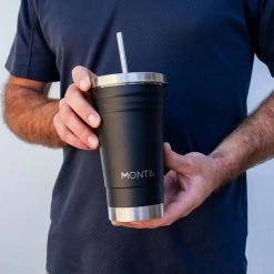 Montii Co Reusable & Eco Friendly Smoothie Cup - Coal (450ml)